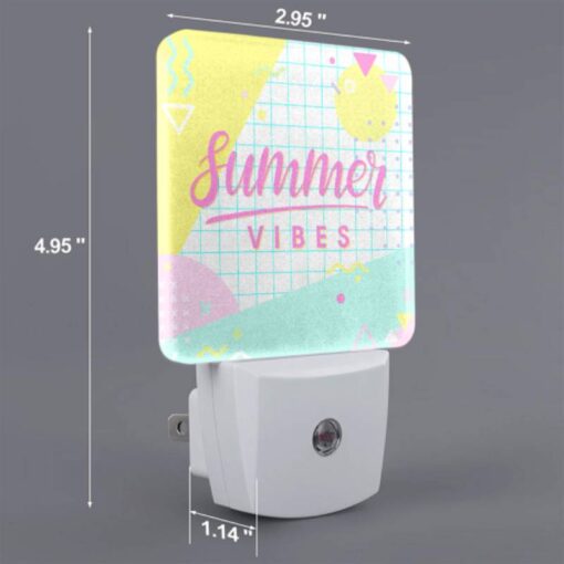 Night Light, A Colorful Graphic With The Words "Summer Vibes" Written On It. -Acrylic Night Light Shop 74a7075fceefcc50054153501683a9f4c03a8191
