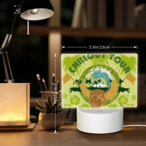 Rectangular Acrylic Night Light, A Colorful Advertisement For A Beachside Tour. -Acrylic Night Light Shop 75a4cd593ec4b31649e18bb4187c69a4db6a9d13 1
