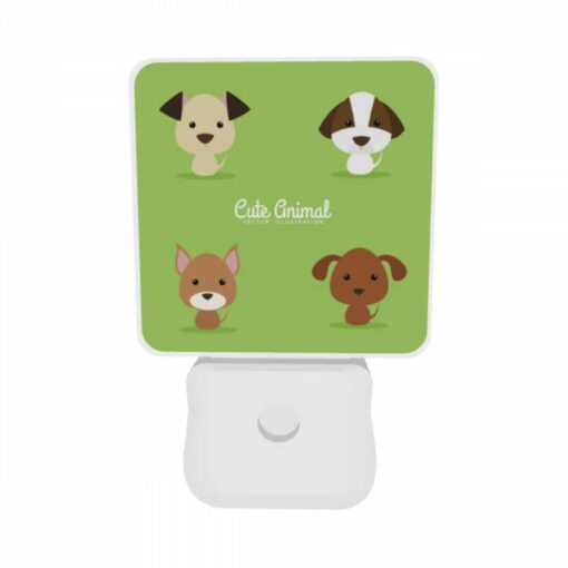 Night Light Set Of 2, Four Different Colored Dogs Are Shown In A Row. -Acrylic Night Light Shop 761179cdd6803f84be315e61be6c172b2691af1d