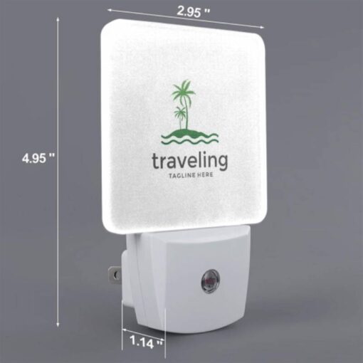 Night Light Set Of 2, A Logo For Traveling With A Palm Tree In The Background. -Acrylic Night Light Shop 762ce29448433b0930fb0d4448619c2bc46b152a