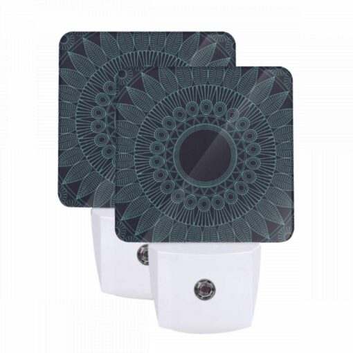 Night Light Set Of 2, A Blue And White Sun Design. -Acrylic Night Light Shop 763143a82615c9a945f6a1f7c195c178206530a2