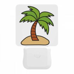 Night Light, A Cartoon Drawing Of A Palm Tree On A Sandy Beach. -Acrylic Night Light Shop 7648217a36e518b32b6fd2491a0edac1a6bb84eb