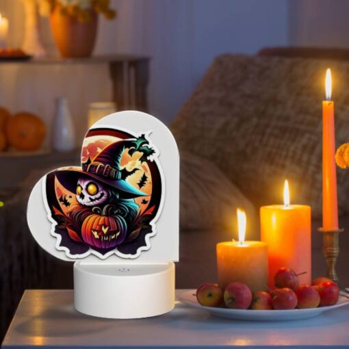 Love Acrylic Night Light, A Sticker Of A Witch With A Pumpkin On Her Head. -Acrylic Night Light Shop 76bbe06b67351cdb728c18544ed160c1008e23f0