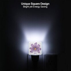 Night Light Set Of 2, A Purple Flower With An Orange Center. -Acrylic Night Light Shop 771f90633aaec1b91303518fc0535076a9b04b34