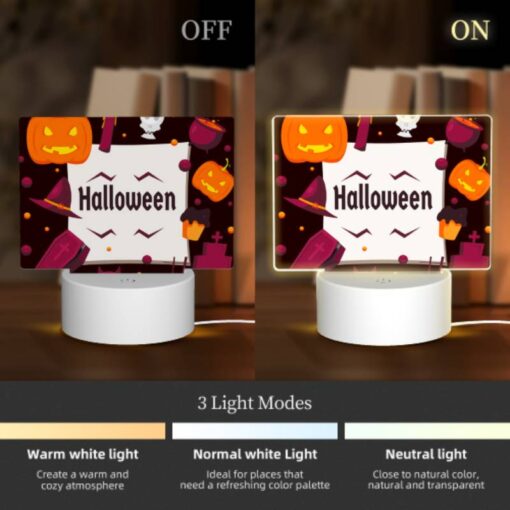 Rectangular Acrylic Night Light, Halloween Is A Time For Fun And Spooky Decorations. -Acrylic Night Light Shop 77812b0f4d5ca838beebd3189accef41234d97e3