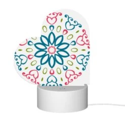 Love Acrylic Night Light, A Colorful Heart-shaped Design With A Yellow Center. -Acrylic Night Light Shop 77c5478b6bd116dd958e7d53628ebd12e3840983