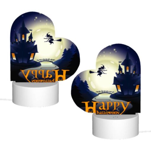 Love Acrylic Night Light, A Witch On A Broom Flies Over A Castle During A Halloween Celebration. -Acrylic Night Light Shop 77f101b36fb72720602bcf65052e3add2a7ac3e0