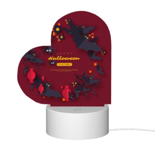 Love Acrylic Night Light, A Colorful Poster With Bats And Pumpkins On It. -Acrylic Night Light Shop 7874cd359850fbb804e8acf9cbac9e51ce963c77