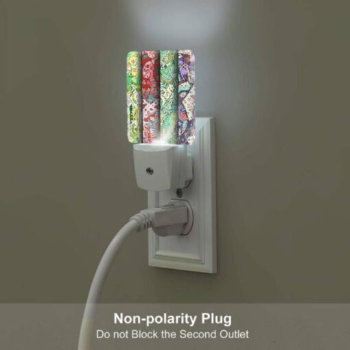 Night Light Set Of 2, Four Different Colored Papers With Designs On Them. -Acrylic Night Light Shop 788262ef16cf70882d57b49a1e289c9c375e98e3