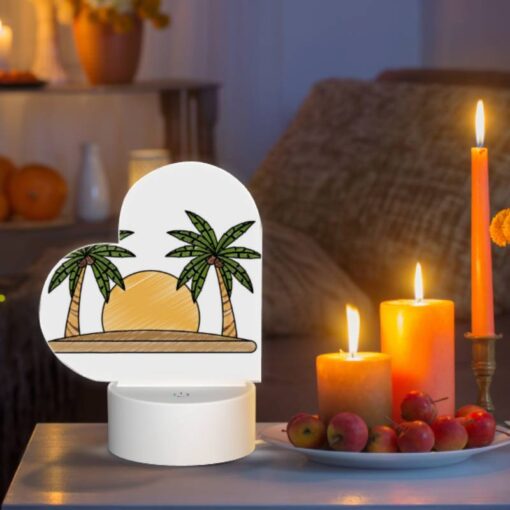 Love Acrylic Night Light, A Drawing Of A Sun With Two Palm Trees On Either Side. -Acrylic Night Light Shop 78a67a0c781f77f34d316aba7f9ae11b6b52ce26