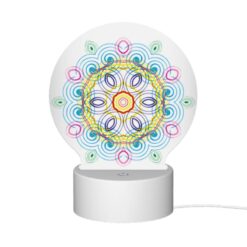 Round Acrylic Night Light, A Colorful Circle With A Yellow Center. -Acrylic Night Light Shop 79abda221e1fef9ab729ed7a4be2e8d0098e7b53