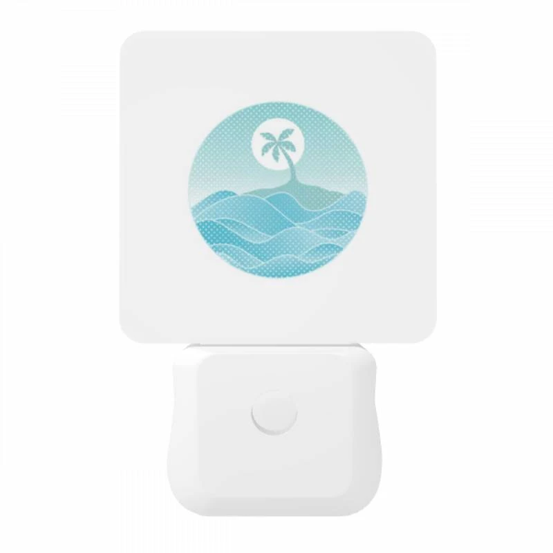 Night Light, A blue and white ocean with a palm tree in the middle. Night Light, A Blue And White Ocean With A Palm Tree In The Middle. -Acrylic Night Light Shop 79df9489d4089d1b4e812c1a5349ffdb8a6d739d