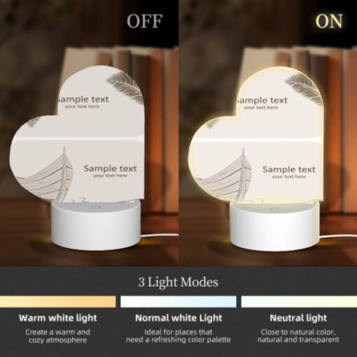 Love Acrylic Night Light, A Boat Is Shown In Two Different Ways -Acrylic Night Light Shop 7a03f3fd524608434ee5ae58bb9828292ed71193