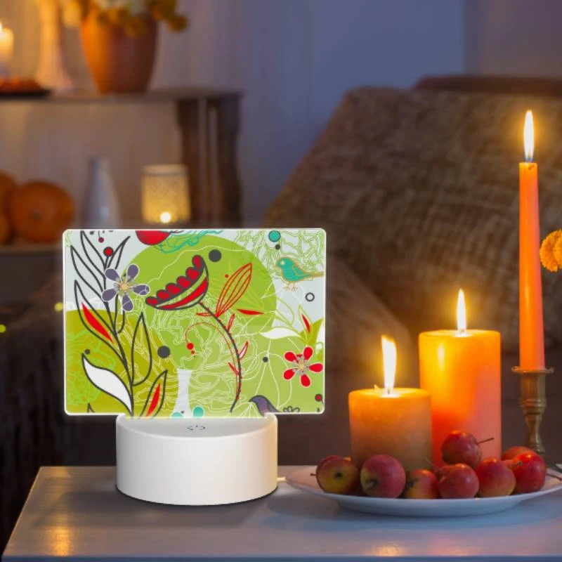 Rectangular Acrylic Night Light, A colorful painting of flowers and birds. Rectangular Acrylic Night Light, A Colorful Painting Of Flowers And Birds. -Acrylic Night Light Shop 7a52483c27b5c7a187b00ae0417a01b739efe8bf