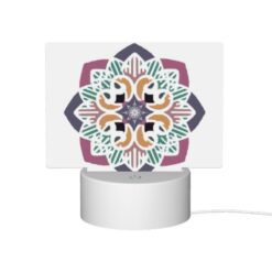 Rectangular Acrylic Night Light, A Colorful Flower Design With A Purple Background. -Acrylic Night Light Shop 7a65b474bffa41470af1aafaaf84cc7226dd6618