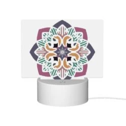 Rectangular Acrylic Night Light, A Colorful Flower Design With A Purple Background. -Acrylic Night Light Shop 7a65b474bffa41470af1aafaaf84cc7226dd6618