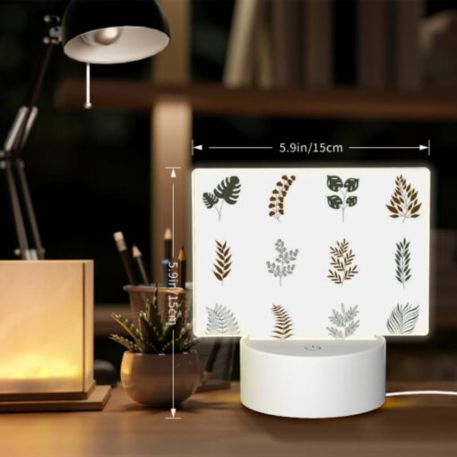 Rectangular Acrylic Night Light, A Collection Of Different Types Of Leaves. -Acrylic Night Light Shop 7a7ae3bad3b1be1dd5f26128da14d38468a0ffdd