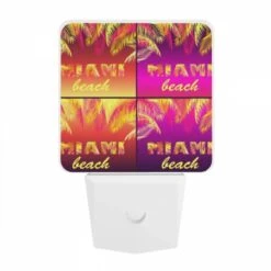 Night Light, A Colorful Beach Sign With The Word "Miami" On It. 7 Night Light, A Colorful Beach Sign With The Word "Miami" On It. -Acrylic Night Light Shop 7ad49ab35543bf9a4892920f35e134555d7e8076