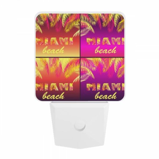 Night Light, A Colorful Beach Sign With The Word "Miami" On It. -Acrylic Night Light Shop 7ad49ab35543bf9a4892920f35e134555d7e8076