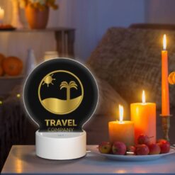 Round Acrylic Night Light, A Logo For A Travel Company. -Acrylic Night Light Shop 7ad8de68a2befce4626921a1e08f11b81a297ac9