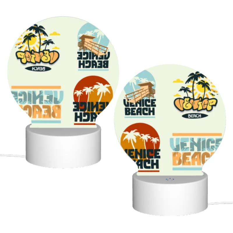 Round Acrylic Night Light, Four different designs of the Venice Beach logo. Round Acrylic Night Light, Four Different Designs Of The Venice Beach Logo. -Acrylic Night Light Shop 7af668b8da2960ae743fb98907a4a2c5042369a2