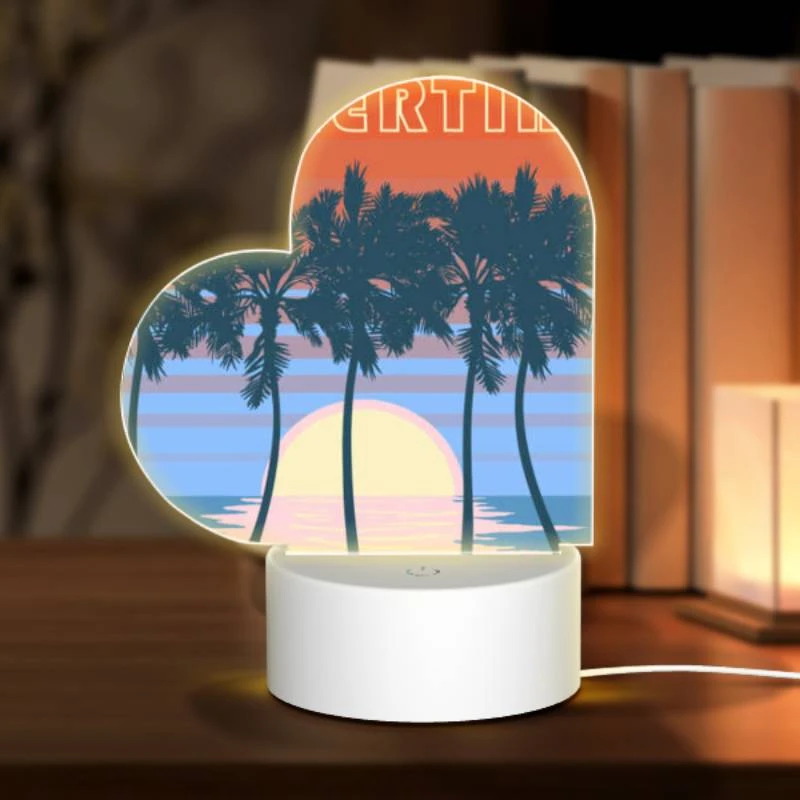 Love Acrylic Night Light, A colorful poster of a sunset with palm trees. Love Acrylic Night Light, A Colorful Poster Of A Sunset With Palm Trees. -Acrylic Night Light Shop 7b619485b34fc9aee123371bd34d65a3a98fd2d7