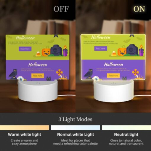 Rectangular Acrylic Night Light, A Halloween Poster With A Cat And A Broom. -Acrylic Night Light Shop 7bd6ef569b1a62df33d6b6d6c0ff8e5ac8ea0d10