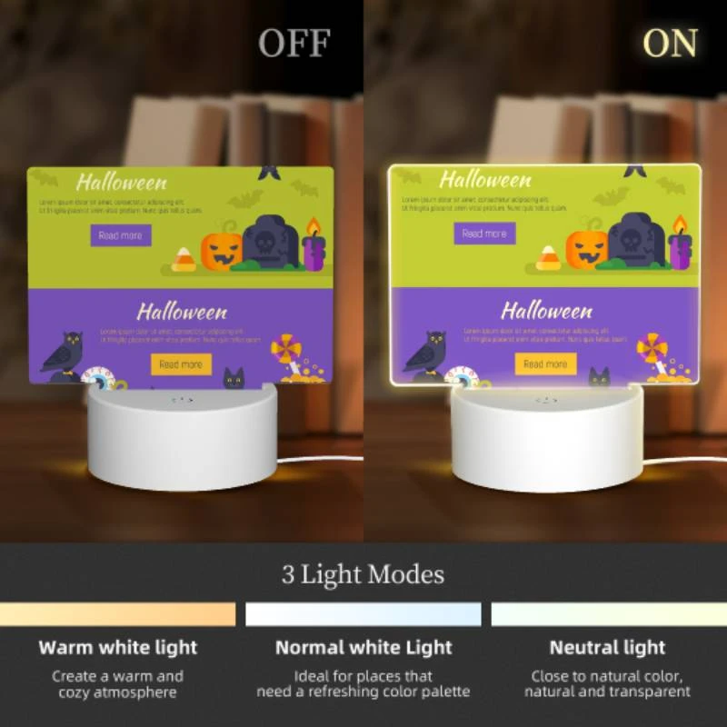 Rectangular Acrylic Night Light, A Halloween poster with a cat and a broom. Rectangular Acrylic Night Light, A Halloween Poster With A Cat And A Broom. -Acrylic Night Light Shop 7bd6ef569b1a62df33d6b6d6c0ff8e5ac8ea0d10