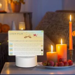 Rectangular Acrylic Night Light, A Colorful Poster With A Beach Theme And A Starfish On It. -Acrylic Night Light Shop 7bdb97c615973417711af7d6ac69a8262b6615e7