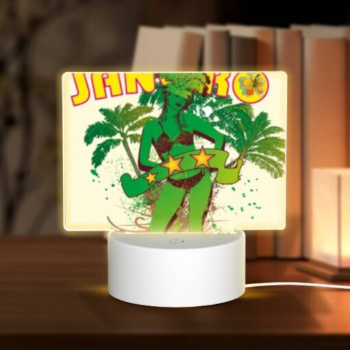 Rectangular Acrylic Night Light, A Woman In A Green Bikini Is Holding A Surfboard. -Acrylic Night Light Shop 7be1f865d47d0ca83ad36e59d84bdcf07d2a30e1