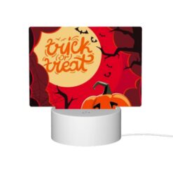 Rectangular Acrylic Night Light, A Halloween Themed Poster With A Pumpkin And A Spider Web. -Acrylic Night Light Shop 7c5a3757d95d72aee968e09455a5beaf9f1e7cf2