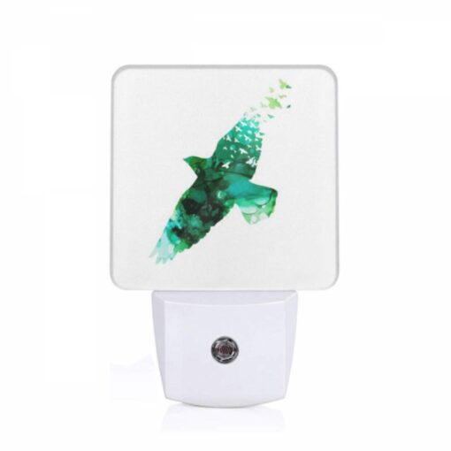 Night Light, A Green And Blue Bird Flying With A Flock Of Birds. -Acrylic Night Light Shop 7d4be2f565383e1626fc161bfb6188b20aef537e