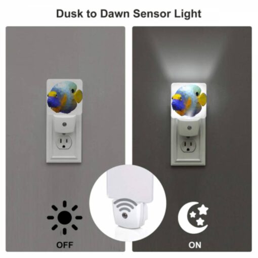 Night Light Set Of 2, A Blue And Yellow Fish With A Black Nose. -Acrylic Night Light Shop 7d63732f91a5b85c99f6a66939d16e6ebb5ec324