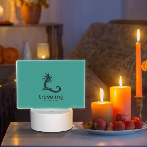 Rectangular Acrylic Night Light, A Logo For A Traveling Company. -Acrylic Night Light Shop 7d77d30cea016730a340d5e03f31a3a144755d95