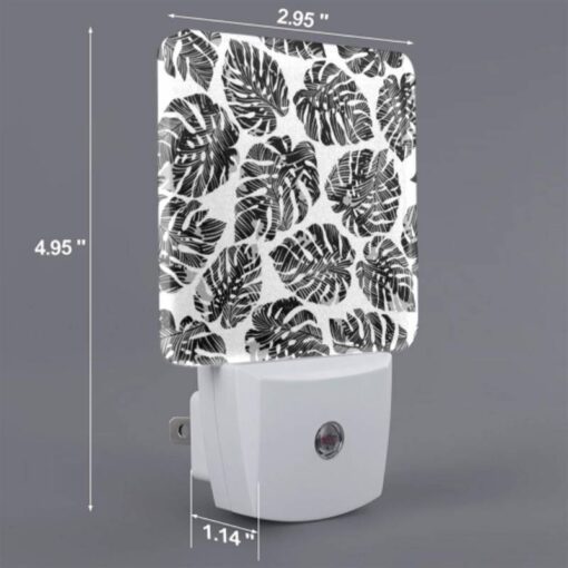 Night Light, A Pattern Of Black And White Leaves. -Acrylic Night Light Shop 7df780bdc35c786f42a7105a521e251d562a0096