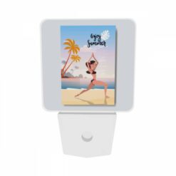 Night Light Set Of 2, A Woman Is Doing A Yoga Pose On A Beach. -Acrylic Night Light Shop 7e025de54ff70038f1c20e6dce8af869a54022c2