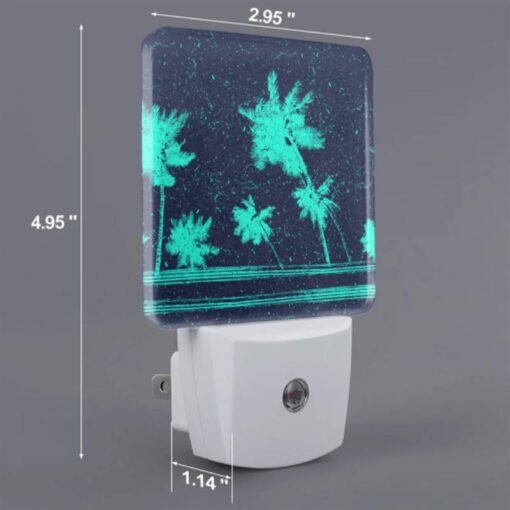 Night Light Set Of 2, A Blue And Green Image Of Palm Trees. -Acrylic Night Light Shop 7e929edec8c4c3101fb3e747833eeb3826aeffee