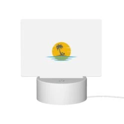 Rectangular Acrylic Night Light, A Yellow Sun With A Blue Ocean And Palm Trees In The Background. 9 Rectangular Acrylic Night Light, A Yellow Sun With A Blue Ocean And Palm Trees In The Background. -Acrylic Night Light Shop 7ea84fa5358dde791eca1f49c961e2bac72eb724