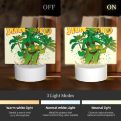 Rectangular Acrylic Night Light, A Woman In A Green Bikini Is Holding A Surfboard. -Acrylic Night Light Shop 7eb51d4c5fda8bdef7d31873a71cbc8ac9dac177