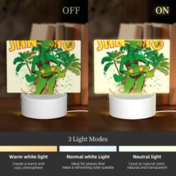 Rectangular Acrylic Night Light, A Woman In A Green Bikini Is Holding A Surfboard. 2 Rectangular Acrylic Night Light, A Woman In A Green Bikini Is Holding A Surfboard. -Acrylic Night Light Shop 7eb51d4c5fda8bdef7d31873a71cbc8ac9dac177