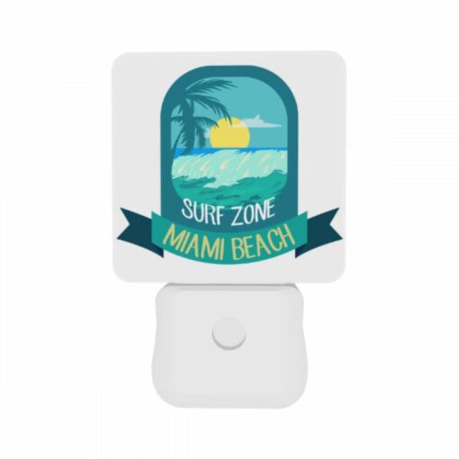 Night Light Set Of 2, A Logo For Miami Beach With A Sun And Palm Trees. -Acrylic Night Light Shop 7ebca2dd4c303f93db5322a8dca2f5caf12cd54c