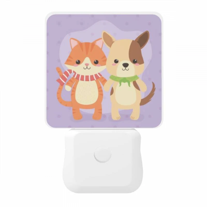 Night Light, Two cute cartoon cats standing next to each other. Night Light, Two Cute Cartoon Cats Standing Next To Each Other. -Acrylic Night Light Shop 7eca13e2afa18e90c37b059270d11b3b960304c4