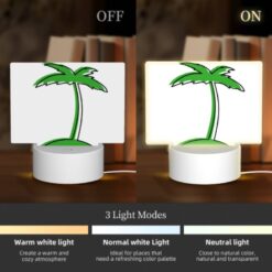 Rectangular Acrylic Night Light, A Green Palm Tree With A White Background. -Acrylic Night Light Shop 7fac9987f63d892602df69c49e0f04e8b54bc9b6