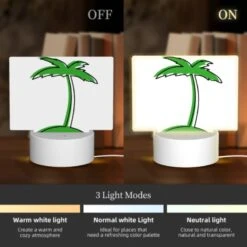 Rectangular Acrylic Night Light, A Green Palm Tree With A White Background. -Acrylic Night Light Shop 7fac9987f63d892602df69c49e0f04e8b54bc9b6