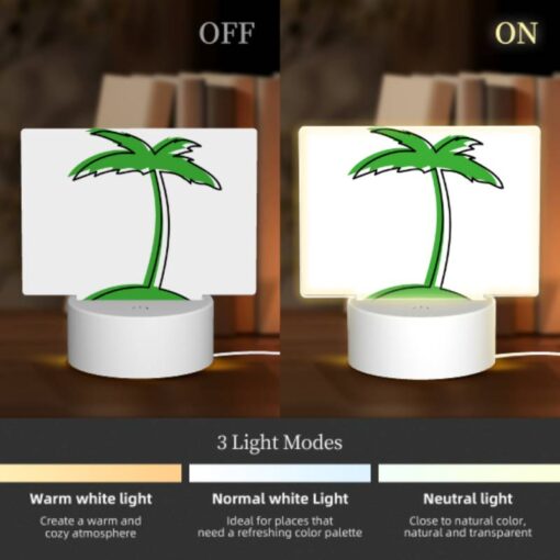 Rectangular Acrylic Night Light, A Green Palm Tree With A White Background. -Acrylic Night Light Shop 7fac9987f63d892602df69c49e0f04e8b54bc9b6