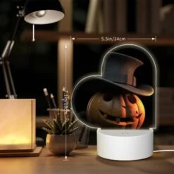 Love Acrylic Night Light, A Carved Pumpkin With A Top Hat On It. -Acrylic Night Light Shop 7fbe84fe86938c3d992f7416e67c8bbf520edf5d