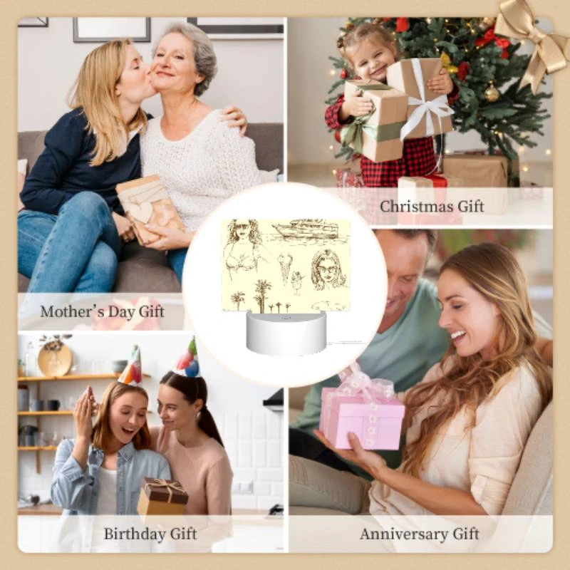 Rectangular Acrylic Night Light, A woman is shown with a cone of ice cream. Rectangular Acrylic Night Light, A Woman Is Shown With A Cone Of Ice Cream. -Acrylic Night Light Shop 801434c79413a84ebf2b5b42420be0805727729f