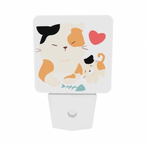 Night Light Set Of 2, A Cat And A Kitten Are Sitting Together. -Acrylic Night Light Shop 80622b148a0b34df7f1f6cd2557a2cf70d910f85