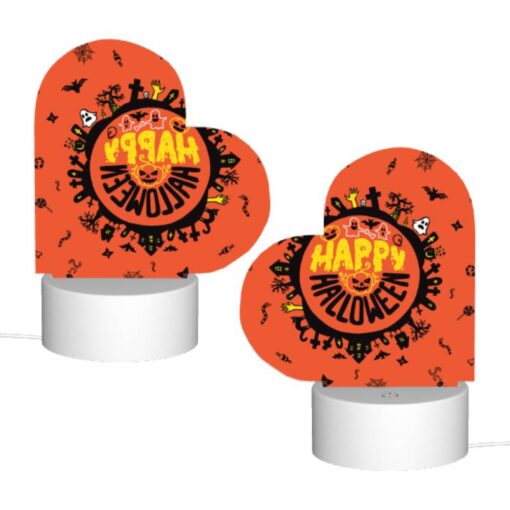 Love Acrylic Night Light, A Round Orange Sign With A Happy Halloween Message. -Acrylic Night Light Shop 812a41ca22646446aa30dbcd5588228ac8e967c6