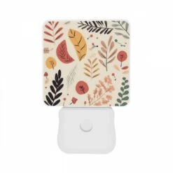 Night Light Set Of 2, A Collection Of Leaves And Flowers In Various Colors. -Acrylic Night Light Shop 812b4d65c9bc311099980aa3308496776539dcac